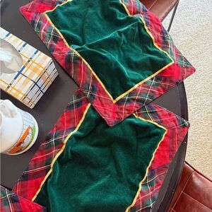 Martha Stewart vintage Plaid Red and Green Table Mats